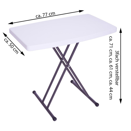 Masa expunere Catering, Party, Market - pliabila in 3 trepte - 50x70x76 cm - cadru metalic , blat ABS [1]