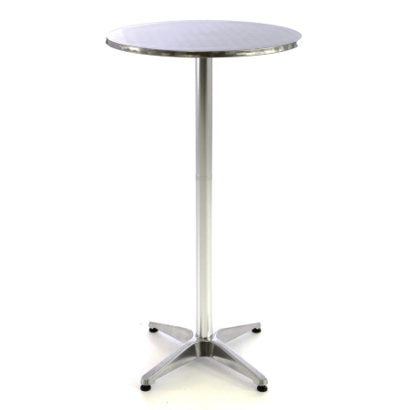 Mese si scaune pliabile - Masa inalta tip Bar/Bistro pliabila - 60x115cm - aluminiu optic crom