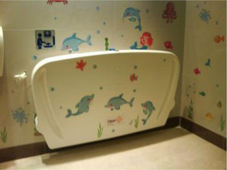 Masa schimbat scutece Babyminder - verticala - ALB [4]