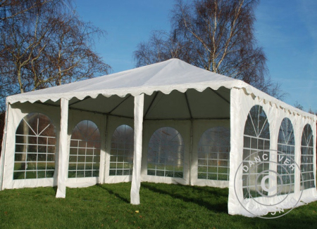 Pagoda Marquee Exclusive 7x7 m PVC - culoare alb - inclusiv pereti [3]
