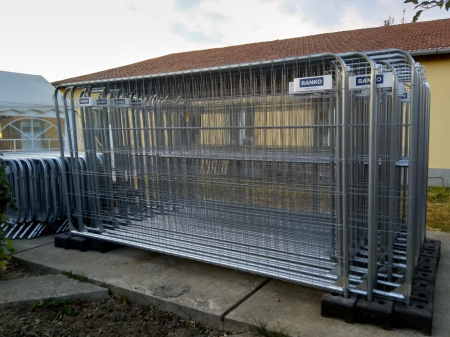 Inchideri terase - Panou gard mobil - ROUND TOP EURO - cu carlig si inel - 350x200cm