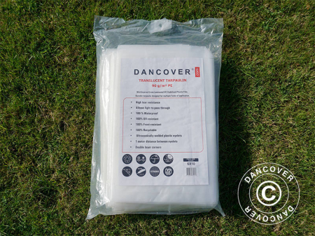Inchideri terase - Prelata Tarpaulin cu capse 4X6 metri - material PE 90g - culoare transparent