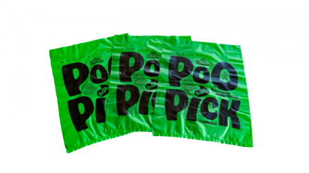 ANIMALE DE CASA - Punga igienica pentru caini POOPICK - 100% biodegradabil - 0% plastic, 0% petrol - 10 buc