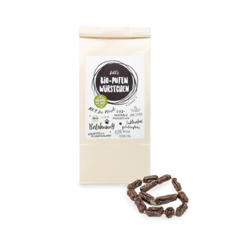 Recompense caini - Recompensa caine - carnati din carne de curcan - 100% organica - 300 g