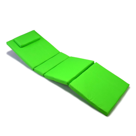 GRADINA - TERASA - Saltea din burete cu perna - 4 segmente - culoare verde