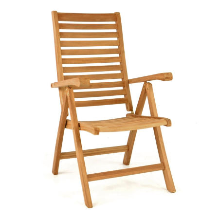 GRADINA - TERASA - Scaun pentru terasa pliabil din lemn de TEAK - impregnat - reglabil in 6 puncte