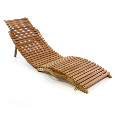 GRADINA - TERASA - Sezlong pliabil Divero din lemn de Teak