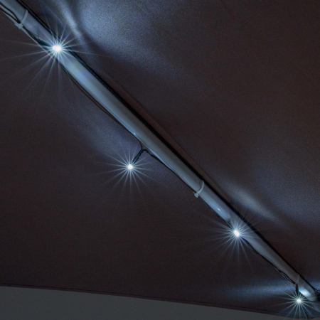 Snur luminos  72 LED pentru umbrela gradina - cu incarcare solara - [1]