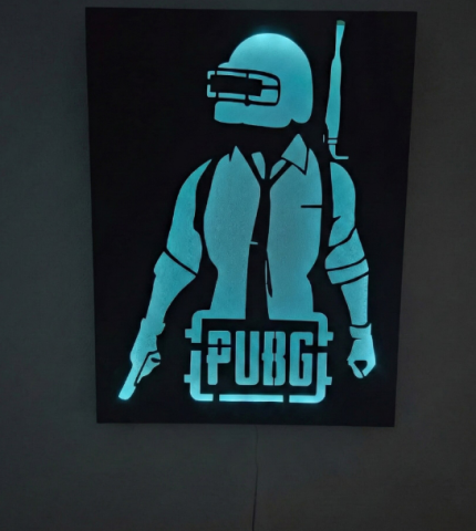 Tablou LED multicolor PUBG, 502x390x30mm [0]