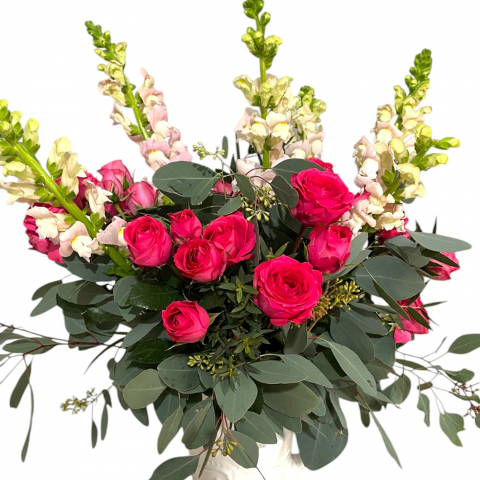 Buchet trandafiri și antirrhinum. [2]