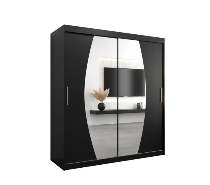 Dressing Cami, 180x60x200cm, cu oglinda, Wenge, Pal 18 mm [2]
