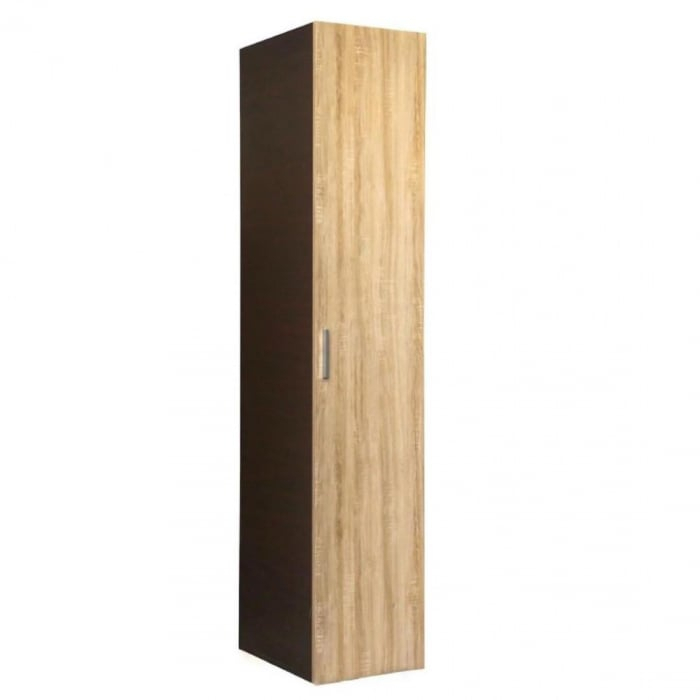 Dulap tip Soldat, 197x45x50cm, 1 polita + 1 bara haine, Wenge/Sonoma, Pal 18 mm [2]