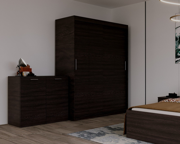 Set Dormitor Elis, 160x200cm, Wenge, Pal 18 mm [2]