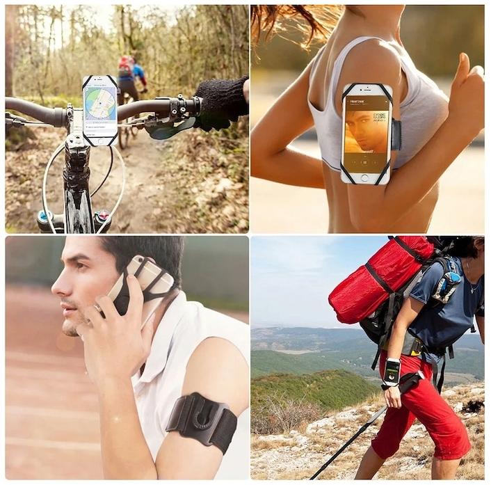 Husa Banderola pentru brat/mana pentru alergat, sala, bicicleta, yoga, fitness, Universala, 360° rotire si cu acces usor la ecran, fitness, sport, jogging,, Negru [3]