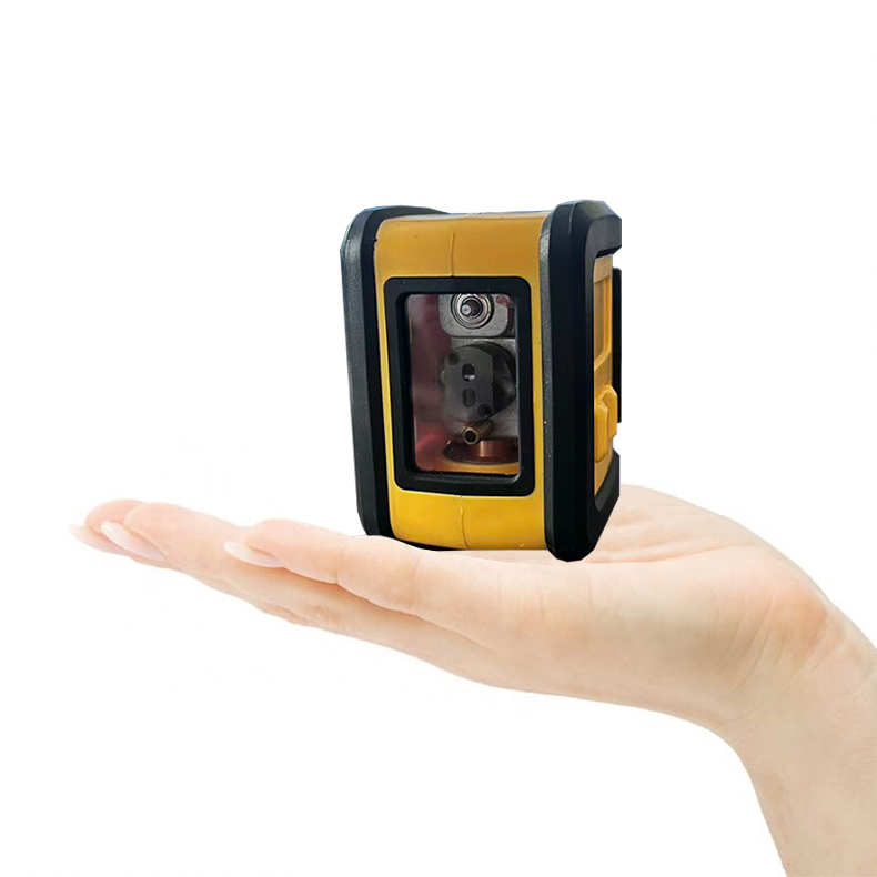 Nivela laser,, 360° grade cu 2 linii cruce, 6.5X6.5X5 cm, IP54, precizie ± 0.5 mm/m, ± 3° domeniu de autonivelare, baterii si accesorii incluse Negru/Galben [2]