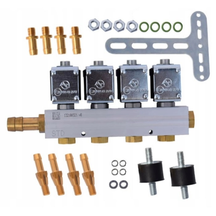 Rampa injectoare GPL AC W01 (2 OHMI) - 4 Cilindri, duze cu gaura de 1, 5 mm care trebuie marite in diametru cu un burghiu functie de puterea motorului [4]
