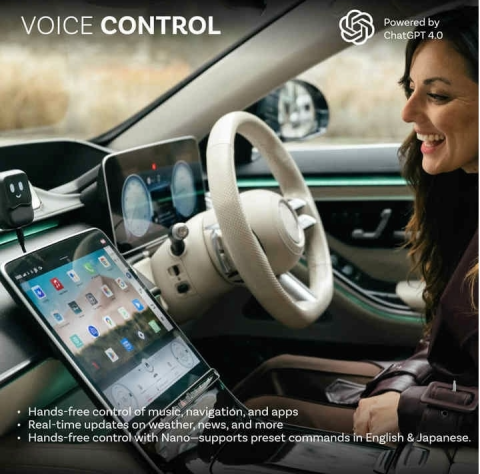 Adaptor auto PCS50 8+128G Nano Android Ai Box wifi asistent virtual Chatgpt [2]