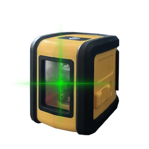 Nivela laser,, 360° grade cu 2 linii cruce, 6.5X6.5X5 cm, IP54, precizie ± 0.5 mm/m, ± 3° domeniu de autonivelare, baterii si accesorii incluse Negru/Galben [3]