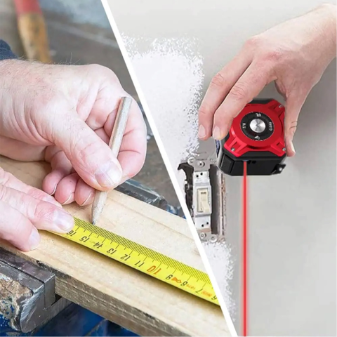 Ruleta laser Profesionala Lonn Pro M6 masurare laser 60 m carcasa aliaj aluminiu precizie ridicata acumulator banda otel 5 m [1]