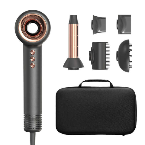 Produse - Uscator Profesional Lansam Pro LS6001  ,5 accesorii incluse si geanta de transport customizata 5 trepte de caldura 4 trepte