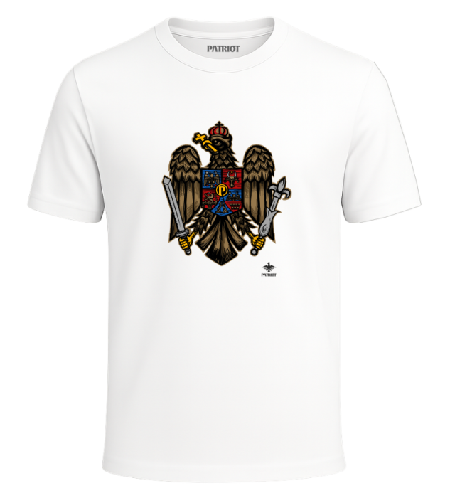 Tricou Stemă Color, alb, PAT86 [1]