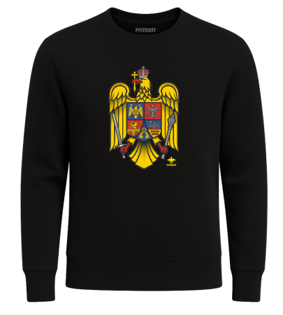 Bluză - Bluză Stema României, negru, PAT69