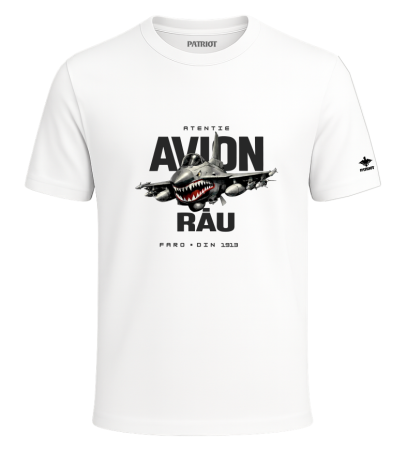 Tricouri - Tricou Avion Rau, alb, PAT128