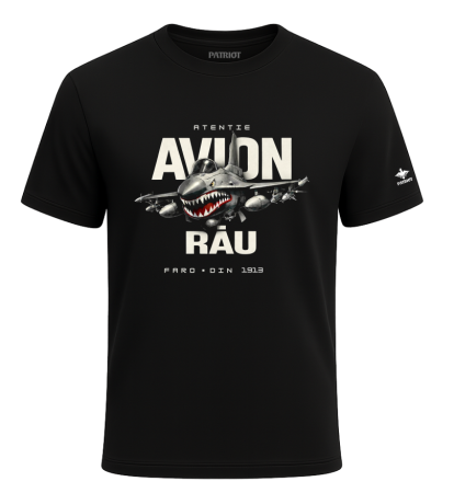Tricouri - Tricou Avion Rau, negru, PAT127