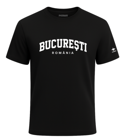 Tricouri - Tricou Bucuresti Clasic, negru, PAT188