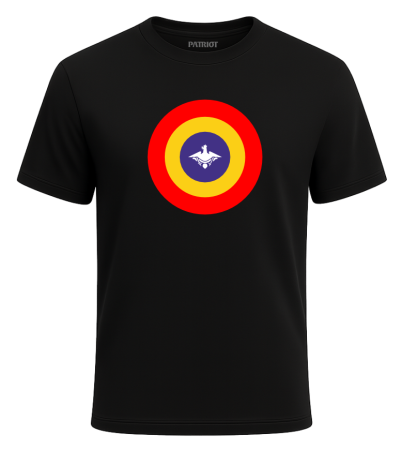 PREMIUM - Tricou Cocardă tricolor negru, PAT1