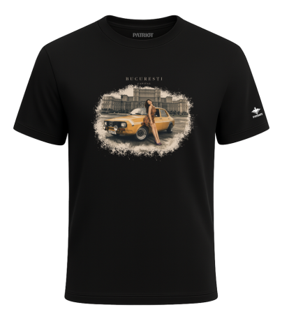 Tricouri - Tricou Dacia Bucuresti, negru, PAT103