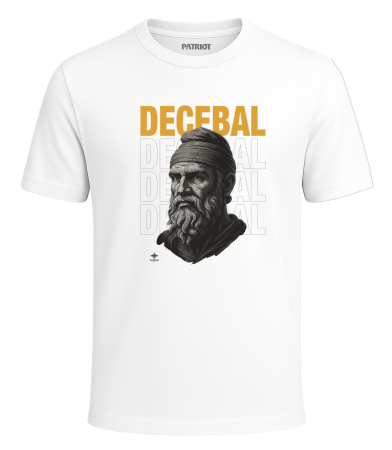 Tricou - Tricou Decebal, alb, PAT39