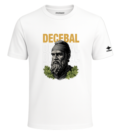 Tricou - Tricou Decebal, alb, PAT39