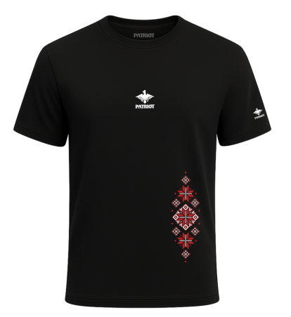 Tricouri - Tricou Motiv Popular lateral, negru, PAT197