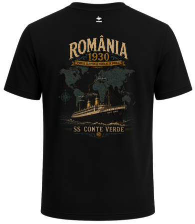 Tricouri - Tricou Romania 1930, negru, PAT193