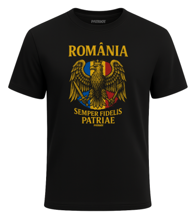 Tricou - Tricou România Semper fidelis 2, negru PAT10