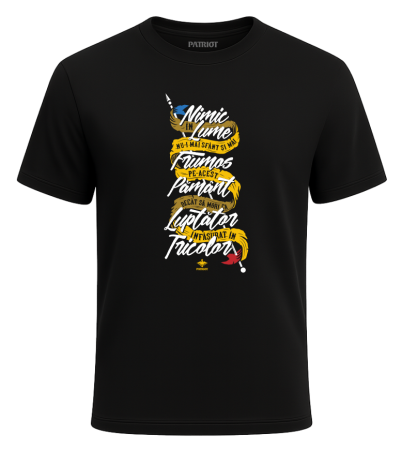 Tricou - Tricou Șoim român, negru, PAT71