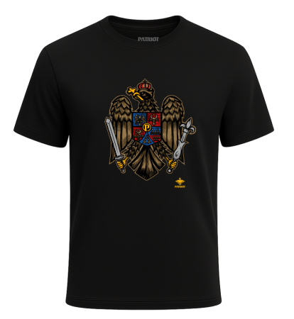 Tricou - Tricou Stemă Color, negru, PAT87