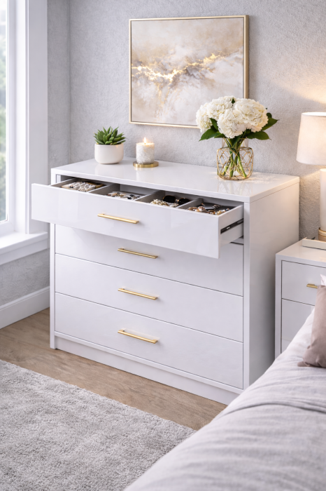 Comoda cu 4 sertare mdf lucios [2]