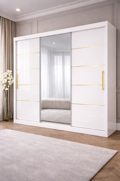 Dormitor AURORA set cu dulap din MDF LUCIOS 250 X200 [4]