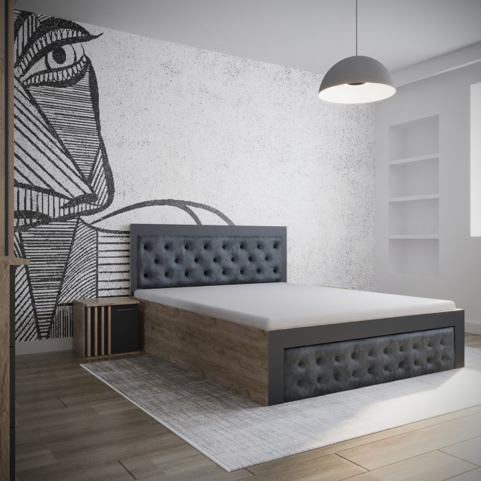 Dormitor Dallas Tapitat Stejar [3]