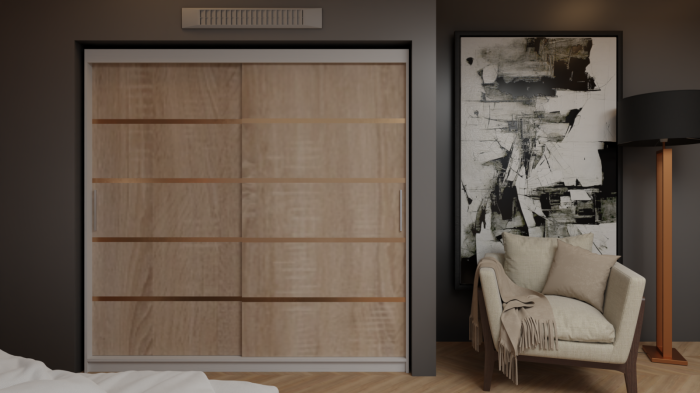 Dormitor Queen Pat Tapitat Dressing 200x200 Alb&Sonoma [4]