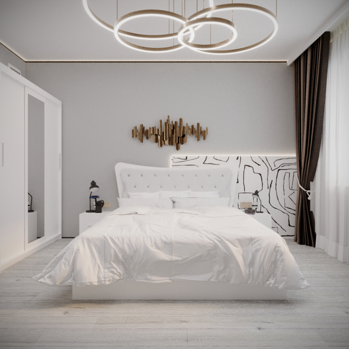 Dormitor Vista Tapitat Alb 3 usi [5]