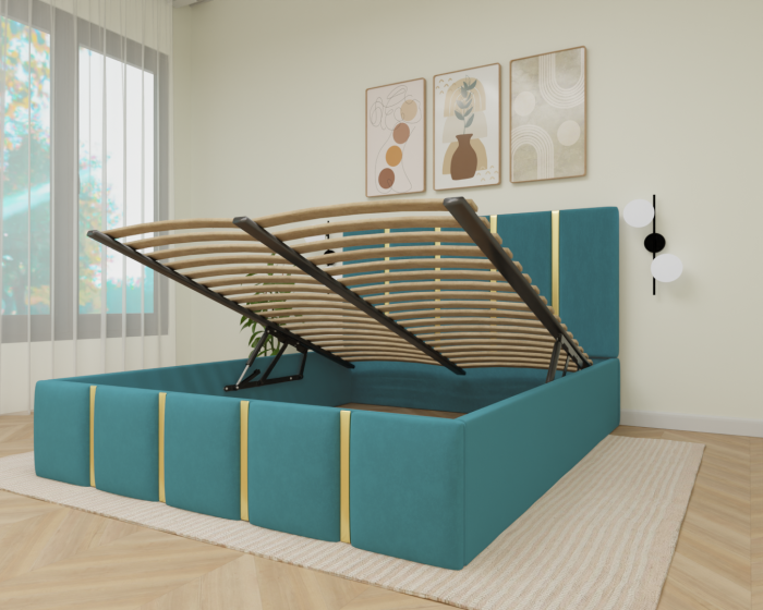 Pat Milano Tapitat cu Somiera Rabatabila [2]