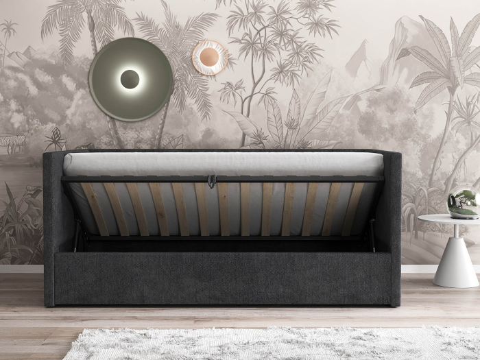 Pat tapitat  LOLA cu Somiera Rabatabilă [6]