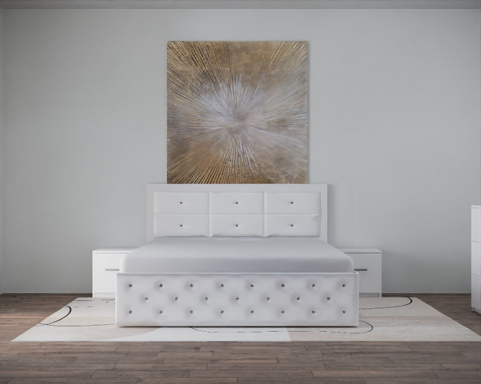 Set Pat Nemira New Alb cu Noptiere Si Comoda [7]