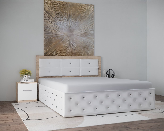 Set Pat Nemira New Sonoma&Alb cu Noptiere [4]