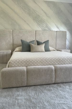 SET Pat ROYAL cu 2 noptiere tapitate, calitate superioara ✔ [5]