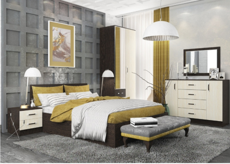 Seturi Dormitor - Dormitor Rio Wenge&Alb