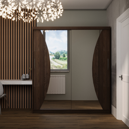 Dulapuri - Dressing Hera cu Oglinda Wenge